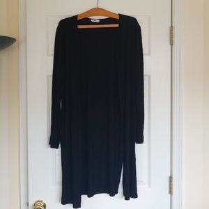 Large Black Lightweight Duster